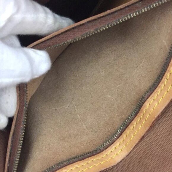 628451AP (S6) Louis Vuitton Travel Bag Sac Polochon Brown Monogram w/Shoulder St - Picture 9 of 12